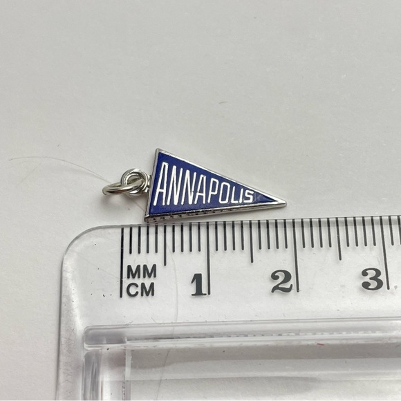 STERLING Silver Travel Places Charm Pendant Signed - Picture 2 of 7